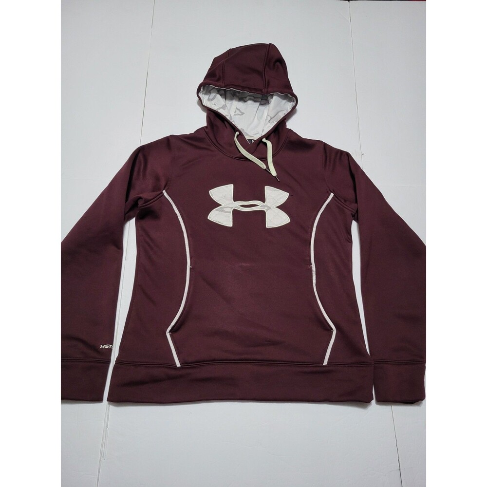 (#19)Under Armour Womens Size Medium Storm 1 Long-Sleeve Camo Logo & Hood Hoodie
